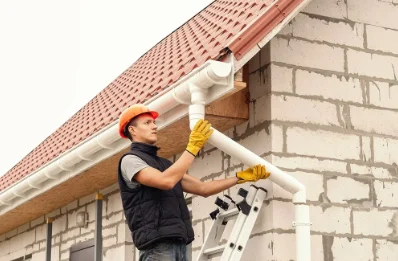Pose et remplacement de gouttières à Maison-des-Champs